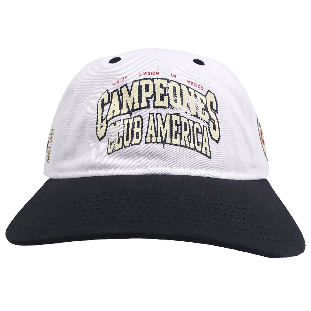 Campeones Club America Mitchell & Ness MLS Dad Hat Cap Distressed Logo White New